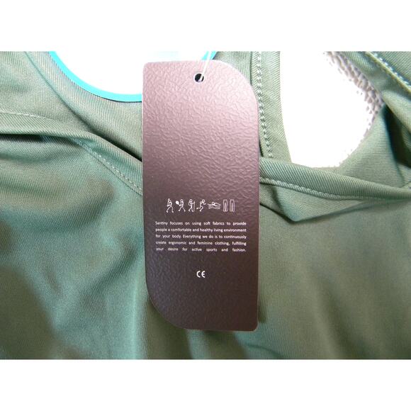 Santiny Sleeveless Polo Shirt Tank Green UPF 50+ Lightweight Golf Tennis Top - Picture 6 of 9